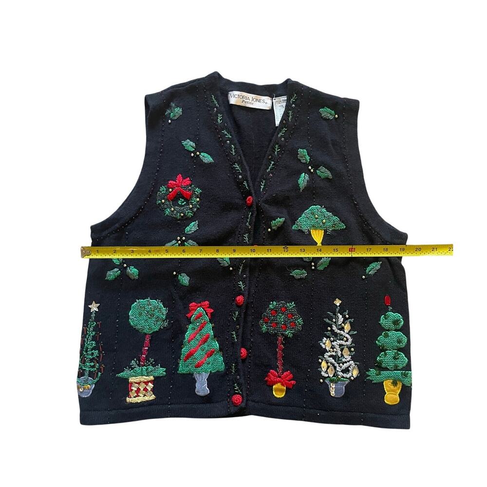 Victoria Jones Petite Large Womens/Unisex Holiday Vest Ugly Christmas sweater - Picture 3 of 9